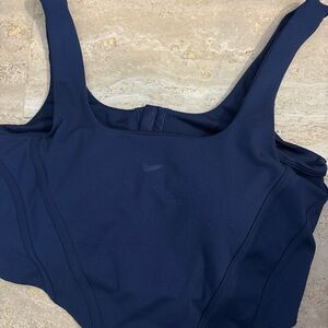 Women's corset style Navy Sports Bra